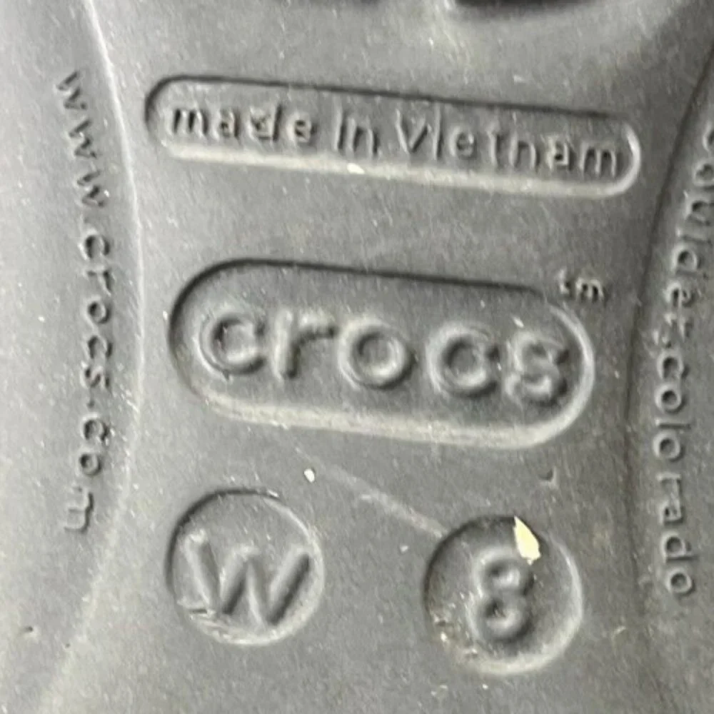 Crocs Mammoth Womens Size 8 Black Casual Walking‎ Slip On Ballet Flats Shoes